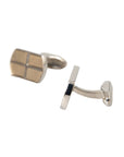 Dolce & Gabbana Silver Gold Plated Metal Brass Pin Cufflinks