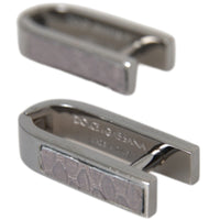 Dolce & Gabbana Silver Plated Metal Brass Pin Men Cufflinks