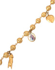 Dolce & Gabbana Gold Tone Chain Brass Beaded Statement Sicily Necklace