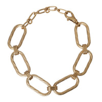 Dolce & Gabbana Gold Tone Brass Large Link Chain Jewelry Necklace