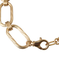 Dolce & Gabbana Gold Tone Brass Large Link Chain Jewelry Necklace