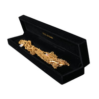 Dolce & Gabbana Gold Tone Chain Brass Charm Statement Sicily Necklace