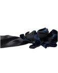 Dolce & Gabbana Black Silk Gold Brass Floral Hair Pin Brooch