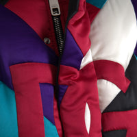 Dolce & Gabbana Multicolor Logo Windbreaker Puffer Jacket