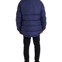 Dolce & Gabbana Navy Blue Quilted Windbreaker Puffer Jacket