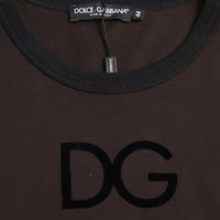 Dolce & Gabbana Brown DG Logo Crewneck Pullover Sweater