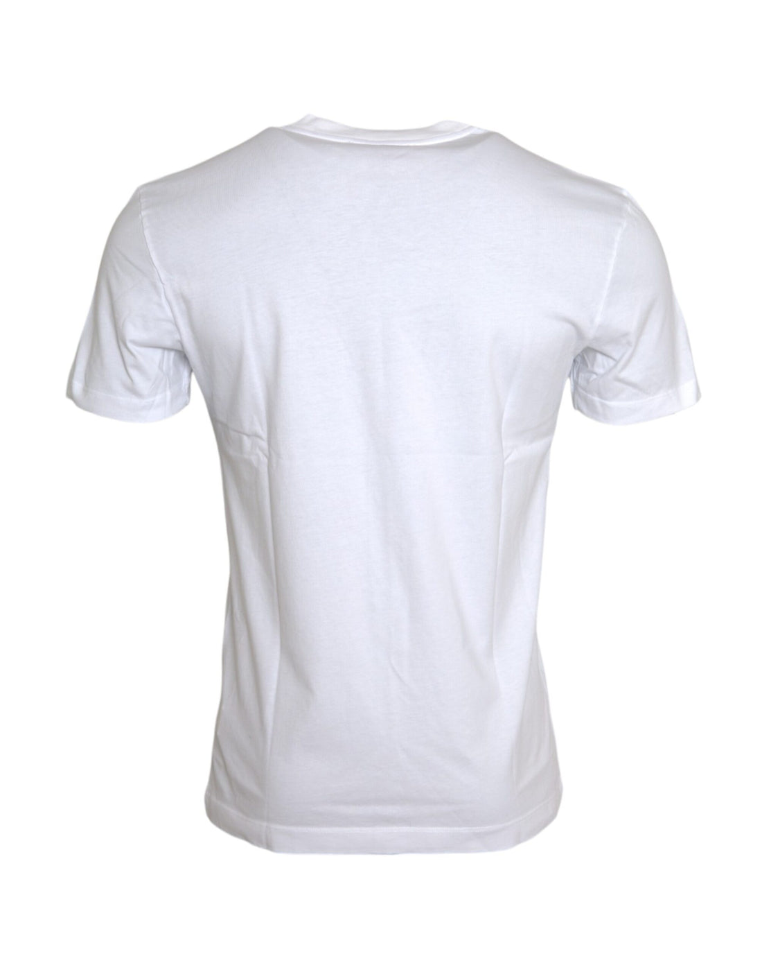 Dolce & Gabbana White Cotton DG Applique Men Casual T-shirt