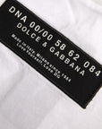 Dolce & Gabbana White Cotton DG Applique Men Casual T-shirt