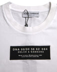 Dolce & Gabbana White Cotton DG Applique Men Casual T-shirt