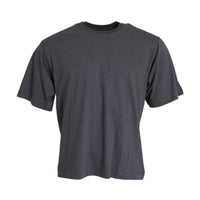 Dolce & Gabbana Gray Cotton Round Neck Short Sleeve T-shirt