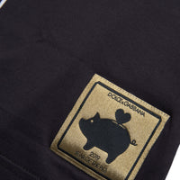 Dolce & Gabbana Black Cotton 2019 Year of the Pig T-shirt