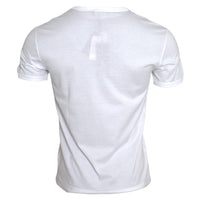 Dolce & Gabbana White Logo Embroidery Short Sleeve T-shirt