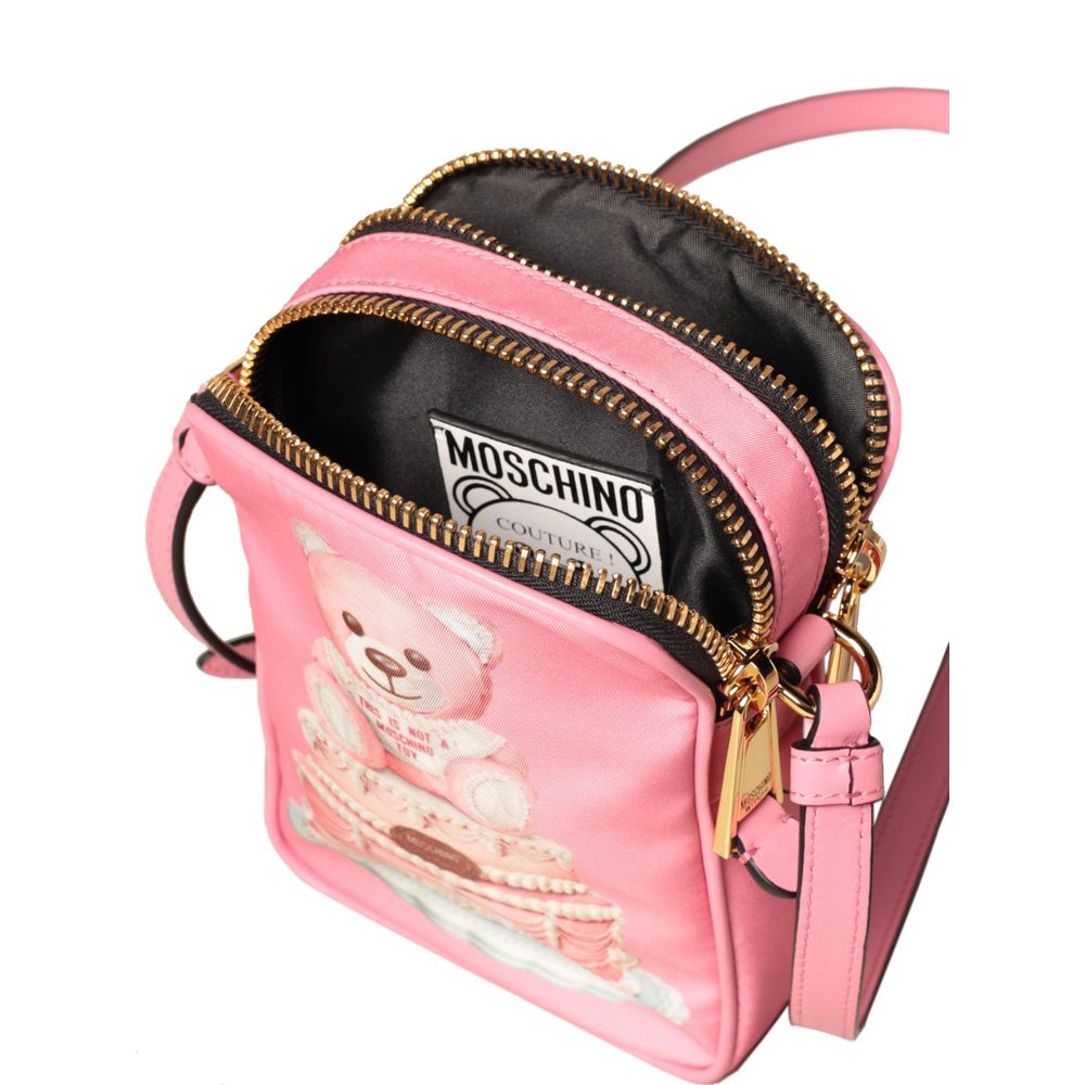 Moschino Couture Pink Nylon Women Crossbody Bag