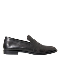 Dolce & Gabbana Black Brown Leather Loafer Men Dress Shoes