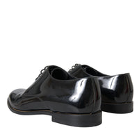 Dolce & Gabbana Black Patent Leather Derby Formal Dress Shoes