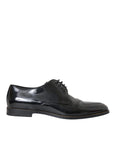 Dolce & Gabbana Black Patent Leather Derby Formal Dress Shoes