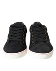 Dolce & Gabbana Black Suede Leather Men Low Top Sneakers Men Shoes