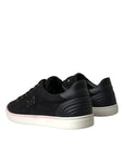 Dolce & Gabbana Black Suede Leather Men Low Top Sneakers Men Shoes