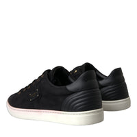 Dolce & Gabbana Black Suede Leather Men Low Top Sneakers Men Shoes