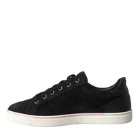 Dolce & Gabbana Black Suede Leather Men Low Top Sneakers Men Shoes