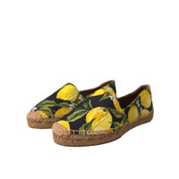 Dolce & Gabbana Multicolor Lemon Slip On Espadrilles Shoes