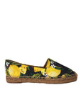 Dolce & Gabbana Multicolor Lemon Slip On Espadrilles Shoes