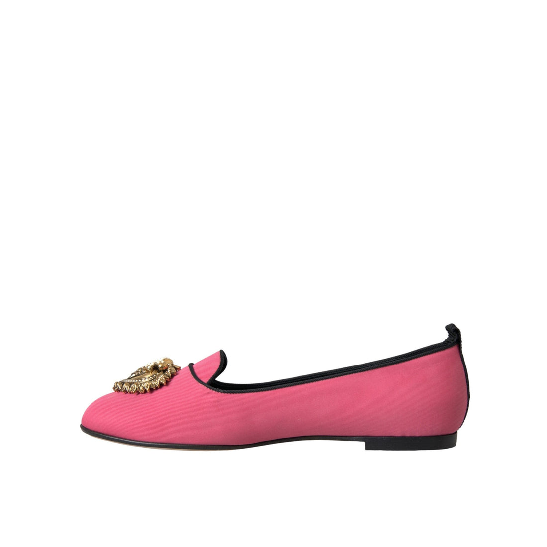 Dolce & Gabbana Pink Velvet Slip On Loafers Flats Shoes