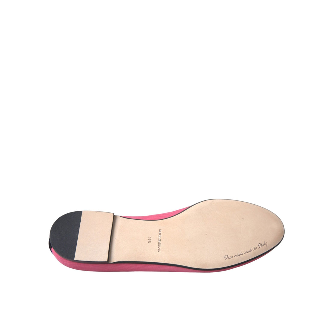 Dolce & Gabbana Pink Velvet Slip On Loafers Flats Shoes