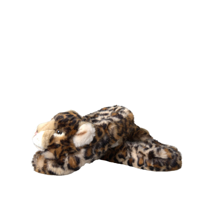 Dolce & Gabbana Brown Tiger Slippers Flats Sandals Shoes