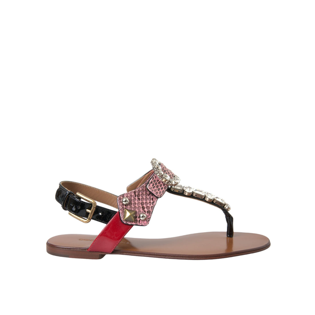 Dolce & Gabbana Multicolor Crystal Sandals Flip Flops Shoes