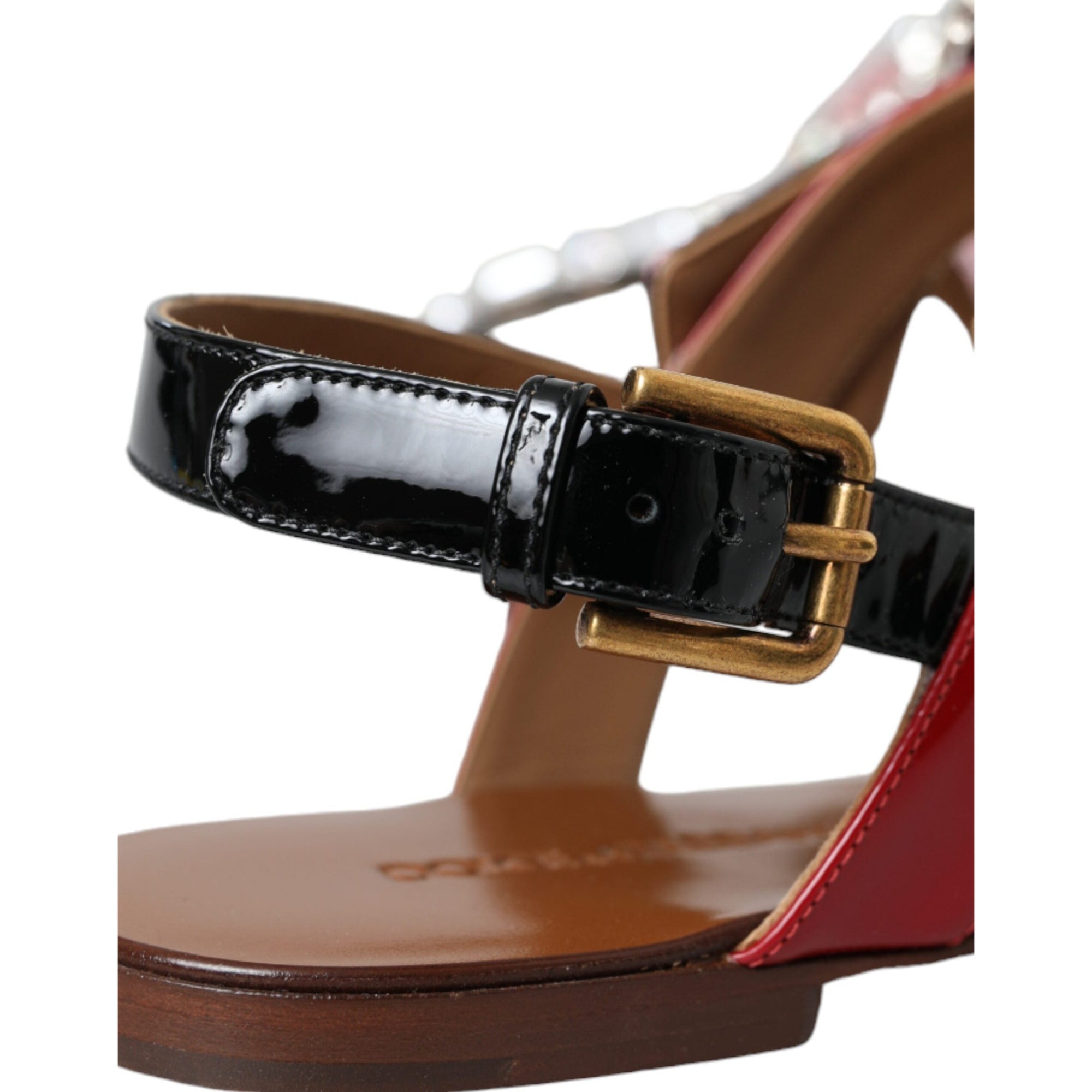 Dolce &amp; Gabbana Multicolor Crystal Sandals Flip Flops Shoes