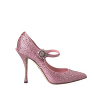 Dolce & Gabbana Pink Strass Crystal Heels Pumps Shoes