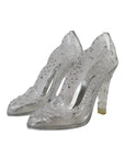 Dolce & Gabbana Clear Floral Crystal Heels CINDERELLA Shoes