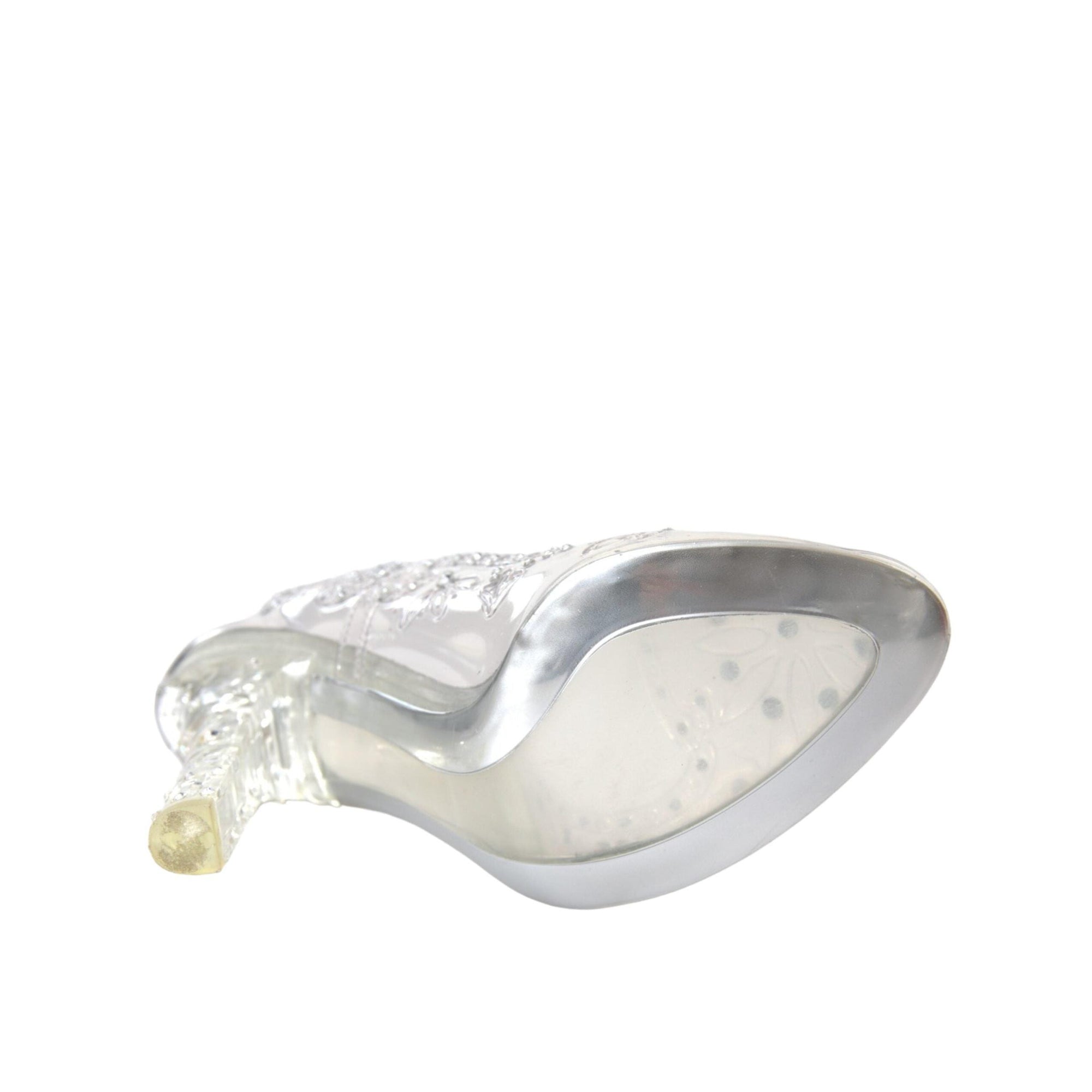 Dolce &amp; Gabbana Clear Floral Crystal Heels CINDERELLA Shoes