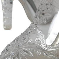 Dolce & Gabbana Clear Floral Crystal Heels CINDERELLA Shoes