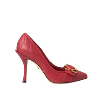 Dolce & Gabbana Red Devotion Leather Heels Pumps Shoes