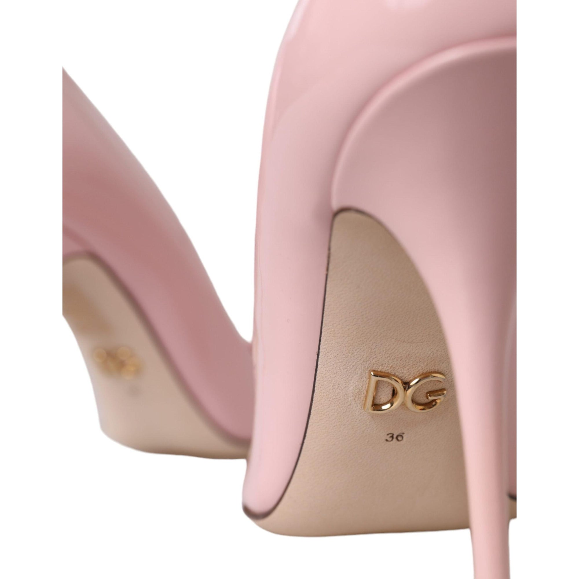 Dolce &amp; Gabbana Light Pink Patent Leather Pumps Heels Shoes