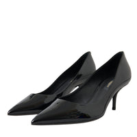 Dolce & Gabbana Black Patent Leather Heels Pumps Shoes