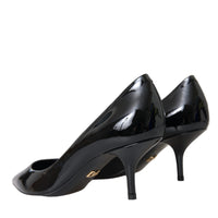 Dolce & Gabbana Black Patent Leather Heels Pumps Shoes