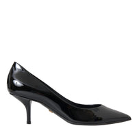 Dolce & Gabbana Black Patent Leather Heels Pumps Shoes