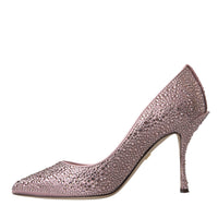 Dolce & Gabbana Pink Strass Crystal Heels Pumps Shoes