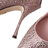 Dolce & Gabbana Pink Strass Crystal Heels Pumps Shoes