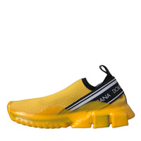 Dolce & Gabbana Yellow Sorrento Slip On Sneakers Women Shoes