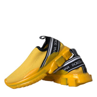 Dolce & Gabbana Yellow Sorrento Slip On Sneakers Women Shoes