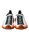 Dolce & Gabbana Black White Orange Slip On Sorrento Sneakers Shoes