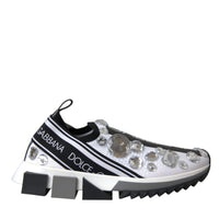 Dolce & Gabbana White Sorrento Crystals Sneakers Shoes