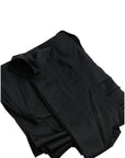 Dolce & Gabbana Black Wool Cutout Asymmetric Long Sleeve Top