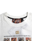 Dolce & Gabbana White Cotton Short Sleeves Crew Neck T-shirt