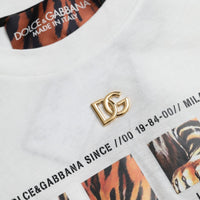 Dolce & Gabbana White Cotton Short Sleeves Crew Neck T-shirt