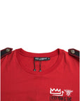 Dolce & Gabbana Red Cotton Graphic Print Crew Neck T-shirt